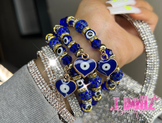 Royal Blue EE Heart Dangle